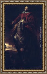 The Painter's Honeymoon Framed Paintings - Portrait of the Painter Cornelis de Wae by Sir Antony van Dyck