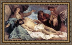 The Lamentation of Christ Framed Paintings - The Lamentation of Christ by Sir Antony van Dyck