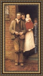 Herkomer Framed Paintings - On Strike by Sir Hubert von Herkomer