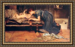 Paradise Framed Paintings - An Earthly Paradise by Sir Lawrence Alma-Tadema