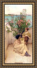 Courtship The Proposal Framed Paintings - Courtship by Sir Lawrence Alma-Tadema