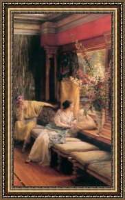 Courtship The Proposal Framed Paintings - Vain Courtship by Sir Lawrence Alma-Tadema