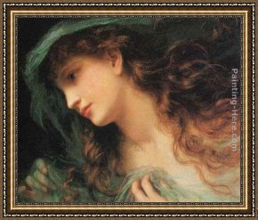 Nymph And Triton Framed Paintings - The Head of a Nymph by Sophie Gengembre Anderson
