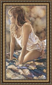 Thoughts of Springtime Framed Paintings - In Her Thoughts by Steve Hanks