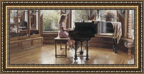 The Passion of Music Framed Paintings - The Music Room by Steve Hanks