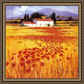Poppies Framed Paintings - Poppies by Steve Thoms