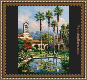 Soul Reflection 2 Framed Paintings - Palm Reflection by Sung Kim
