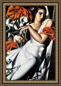 Portrait Framed Paintings - Portrait of Ira by Tamara de Lempicka