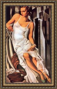 Isola Bella, Lago Maggiore, a Sketch Framed Paintings - Sketch of Madame Allan Bott by Tamara de Lempicka