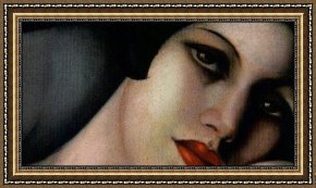 Jacob's Dream Framed Paintings - The dream cropped by Tamara de Lempicka