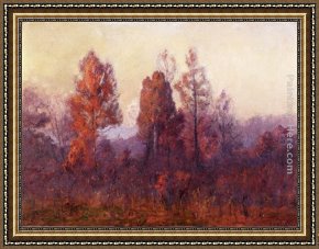 24 Hours at Lemans Framed Paintings - Last Hour of the Day by Theodore Clement Steele