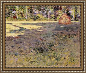 An Afternoon Ride Framed Paintings - Afternoon Shadows by Theodore Robinson