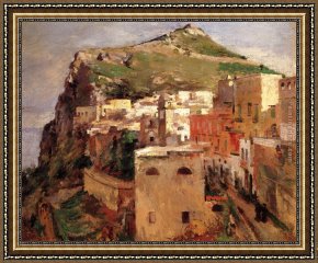 Robinson Framed Paintings - Capri by Theodore Robinson