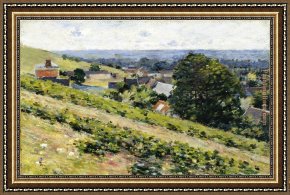 Robinson Framed Paintings - From the Hill Giverny by Theodore Robinson