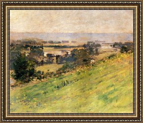 Robinson Framed Paintings - View of the Seine by Theodore Robinson