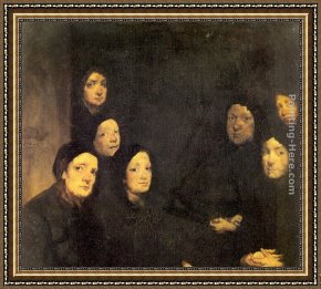 The Vision After The Sermon Framed Paintings - At the Sermon by Theodule Augustine Ribot