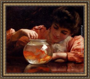 24 Hours at Lemans Framed Paintings - Idle Hours by Thomas Benjamin Kennington