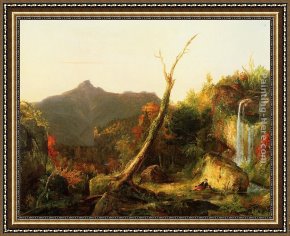 Autumn Landscape Framed Paintings - Autumn Landscape Mount Chocorua by Thomas Cole