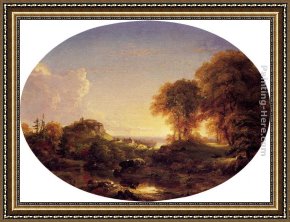 The Clove Catskills Framed Paintings - Catskill Landscape by Thomas Cole