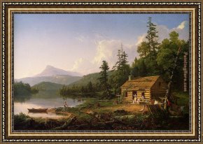 Thomas Cole Framed Paintings - Home in the Woods by Thomas Cole