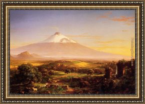 Thomas Cole Framed Paintings - Mount Etna by Thomas Cole