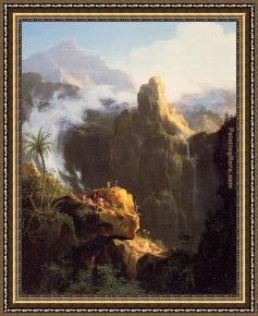 Vue De Saintes Maries 1888 Framed Paintings - Saint John in the Wilderness by Thomas Cole