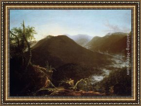 The Clove Catskills Framed Paintings - Sunrise in the Catskill Mountains by Thomas Cole