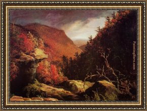The Clove Catskills Framed Paintings - The Clove Catskills I by Thomas Cole