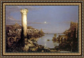 Thomas Cole Framed Paintings - The Course of Empire Desolation by Thomas Cole