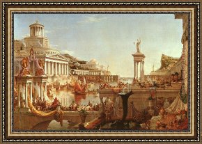 Thomas Cole Framed Paintings - The Course of the Empire The Consummation by Thomas Cole