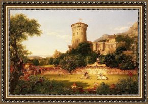 Thomas Cole Framed Paintings - The Past by Thomas Cole
