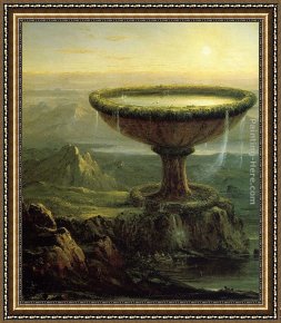 The Titan's Goblet Framed Paintings - The Titan's Goblet by Thomas Cole