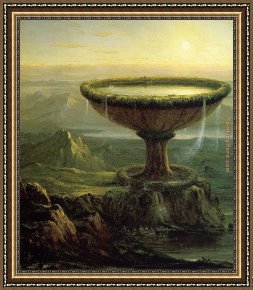 Thomas Cole Framed Paintings - The Titans Goblet by Thomas Cole