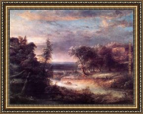 Doughty Framed Paintings - Early Winter by Thomas Doughty