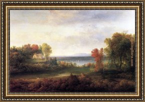 Doughty Framed Paintings - Hudson River Landscape by Thomas Doughty