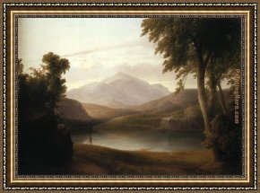 Doughty Framed Paintings - In the Catskills by Thomas Doughty