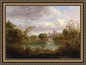 Doughty Framed Paintings - Windsor Castle by Thomas Doughty