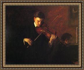 The Passion of Music Framed Paintings - Music by Thomas Eakins