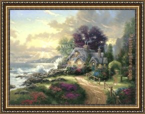 A Beautiful Day Framed Paintings - A New Day Dawning by Thomas Kinkade