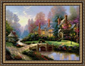 Promise of Spring Framed Paintings - Beyond Spring Gate by Thomas Kinkade
