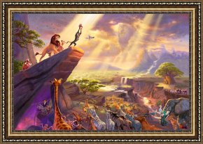 Jacob's Dream Framed Paintings - Disney Dreams Collection VII The Lion King by Thomas Kinkade
