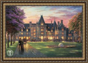 Evening Mood Framed Paintings - Elegant Evening at Biltmore by Thomas Kinkade