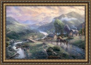 The Valley of Peace Framed Paintings - Emerald valley by Thomas Kinkade