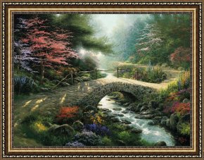 Thomas Kinkade Framed Paintings - Gone With The Wind by Thomas Kinkade