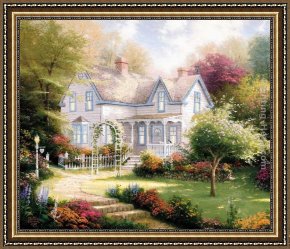 The Heart of The Andes Framed Paintings - Home Is Where The Heart Is II by Thomas Kinkade
