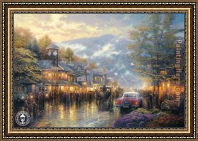 Among The Sierra Nevada Mountains California Framed Paintings - Mountain Memories by Thomas Kinkade