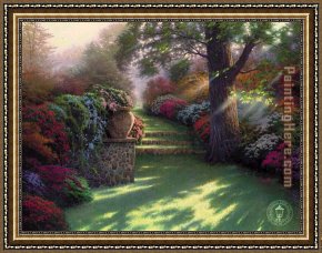 Paradise Framed Paintings - Pathway to Paradise by Thomas Kinkade
