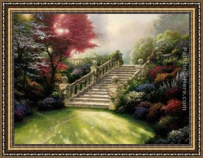 Paradise Framed Paintings - Stairway To Paradise by Thomas Kinkade