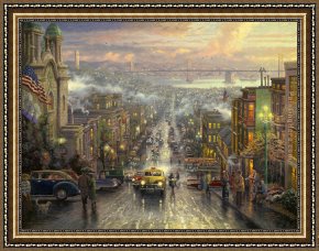 American Hearts II Framed Paintings - The Heart of San Francisco by Thomas Kinkade