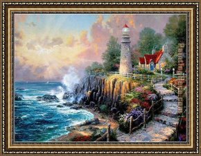 Peace Preserved Framed Paintings - The Light of Peace by Thomas Kinkade